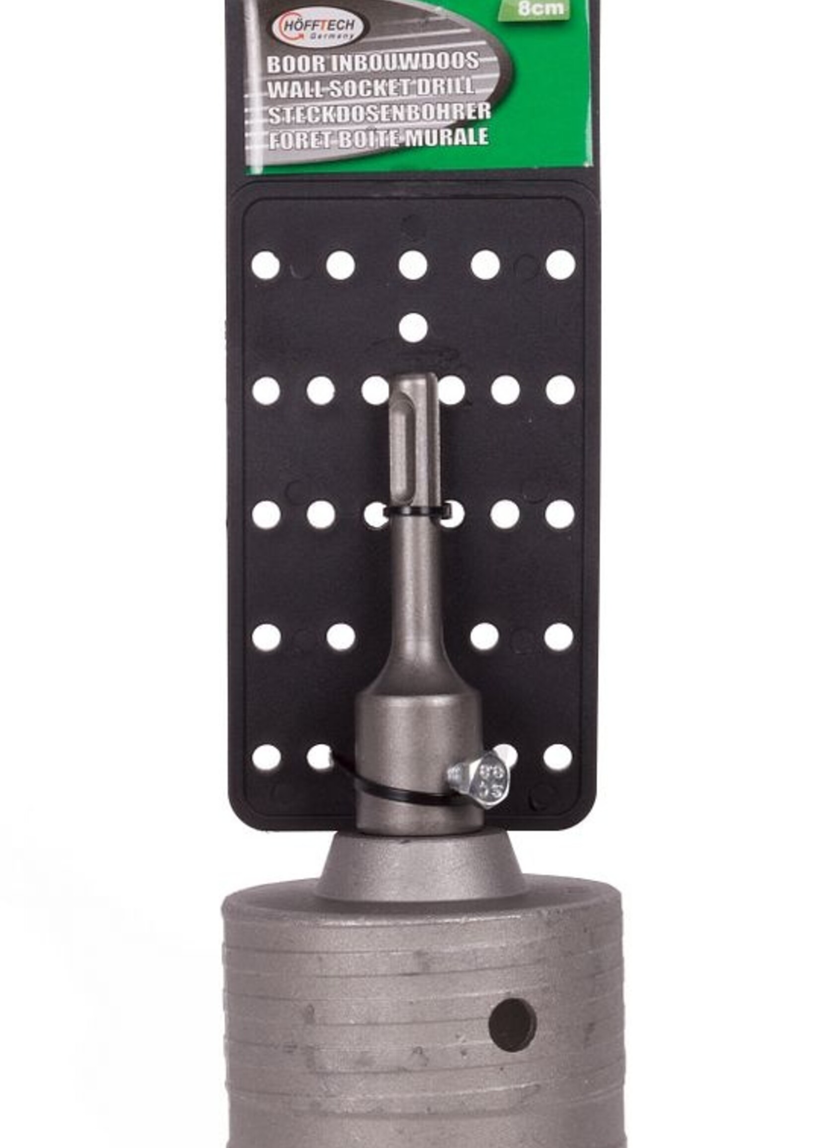 Höfftech Boor voor Inbouwdoos 82 mm - Dozenboor SDS Plus - 10 Widia Tanden - Kroonboor