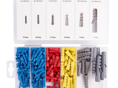 Benson Tools Pluggen Assorti 220 dlg - Universele Wandbevestigingsset - Duurzame Wandpluggen