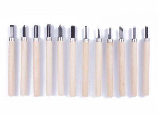 Benson Gutsset Hobby 12 dlg - Houtsnijwerk, Linoleum, Leer Gereedschappen