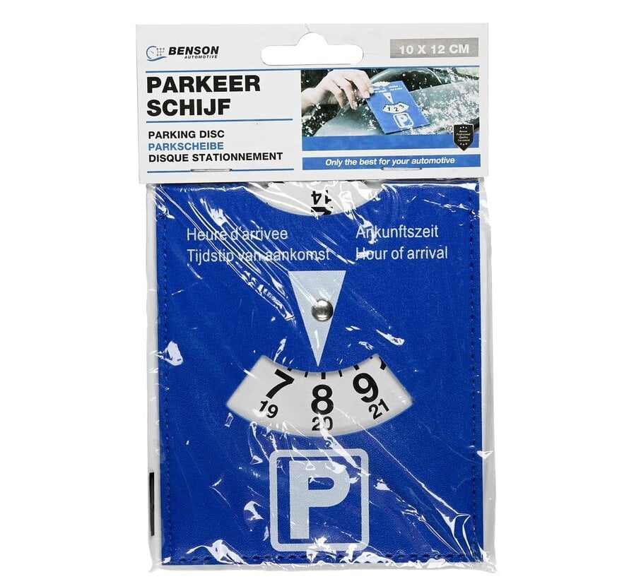 Parkeerschijf - Auto Accessoire - Parkeertijd Blauwe Zone - 10 x 12 cm
