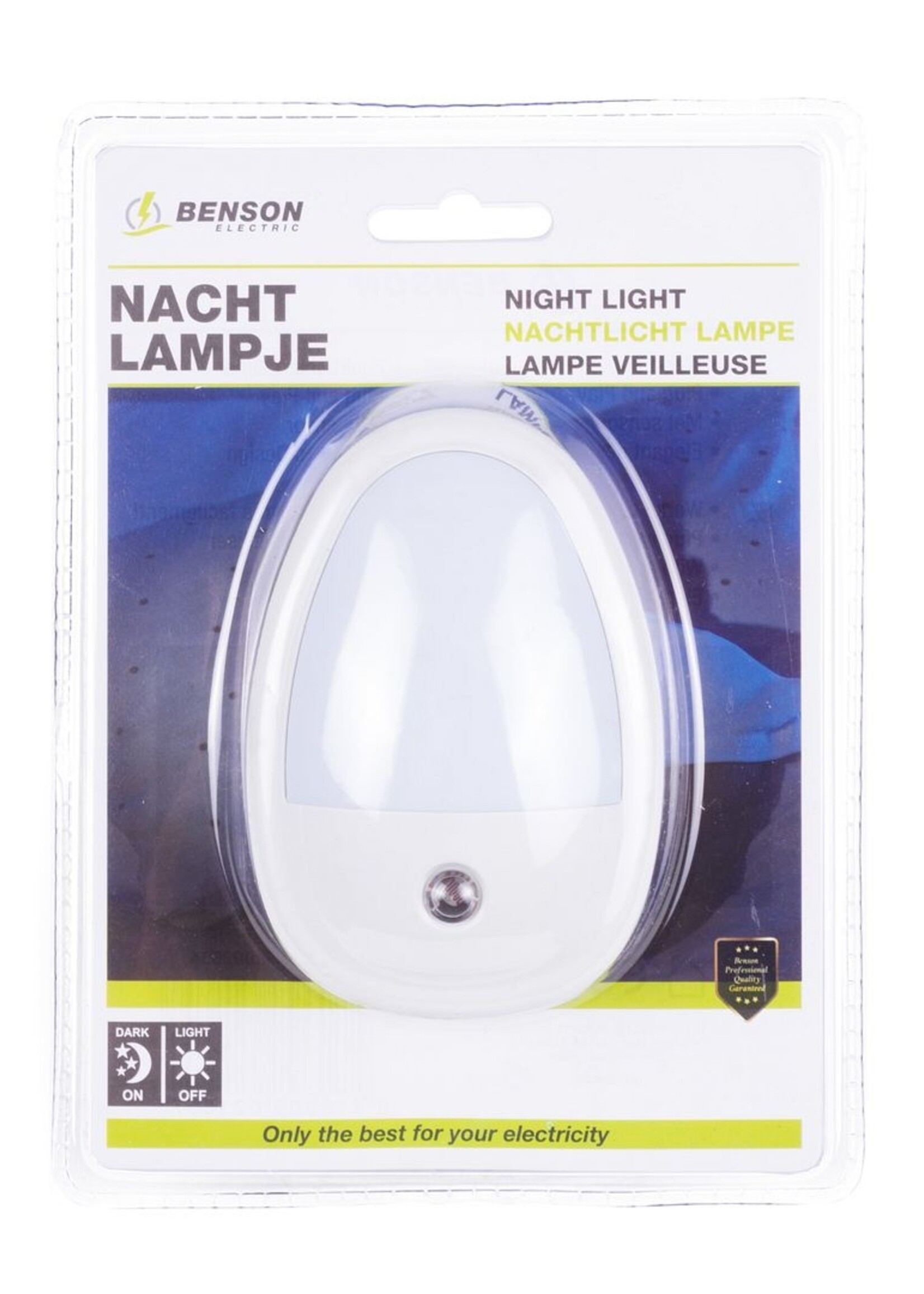 Benson Electric Nachtlampje Led Met Sensor - Nachtlampje Led - Led Met Sensor