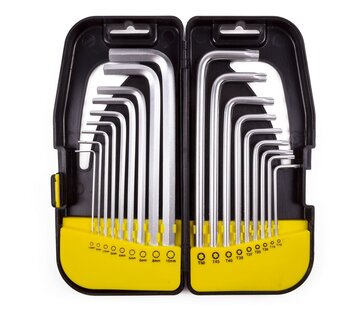 Benson Tools Inbus- en Torx Sleutelset Lang 18 dlg Profi - Uitgebreide Set voor Professionals