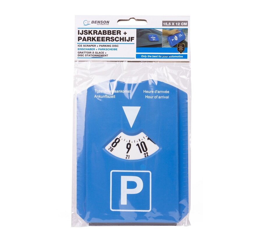 Ijskrabber + Parkeerschijf 15,5 x 12 cm - Auto-accessoires - Winterbenodigdheden