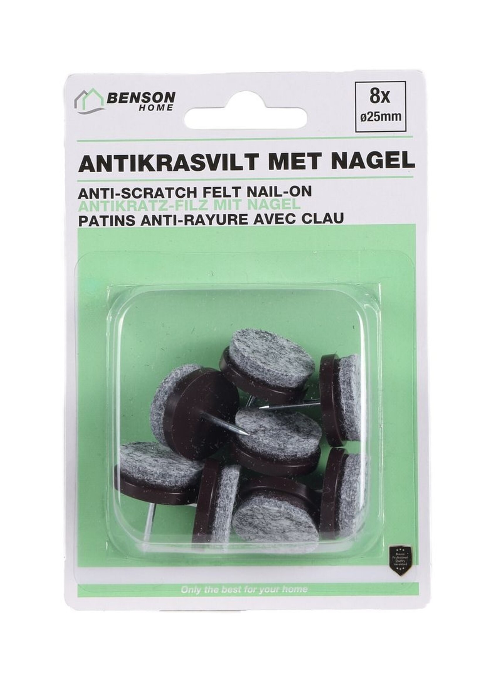 Benson Home Antikrasvilt met Nagelbeschermer 8 dlg / 24mm - Meubelbescherming Viltbescherming