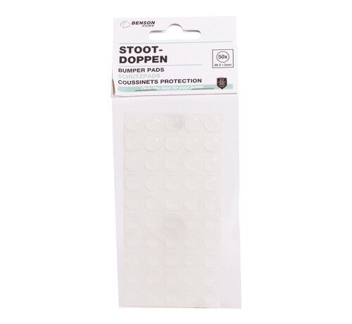 Benson Home Stootdoppen 50 Dlg Transparant Ø 8 x 1.5 mm