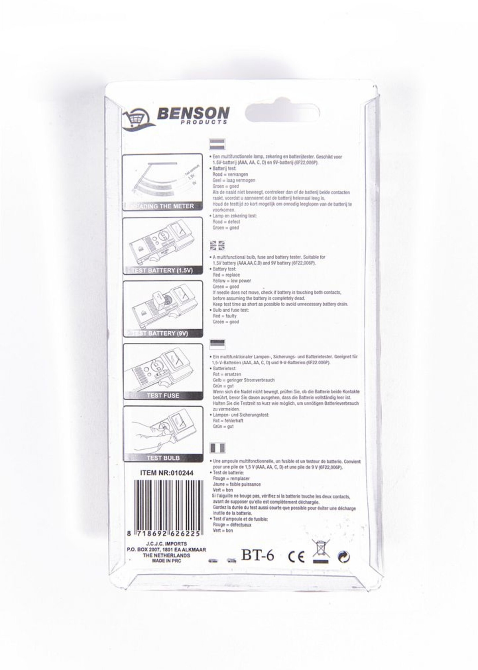 Benson Batterijtester Multi Profi - Batterijtest Batterij Diagnose Capaciteit Monitoring