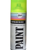 Sprayson Spuitbus 400 ml Fluor Geel - Verfspuitbus Gele Spuitbus