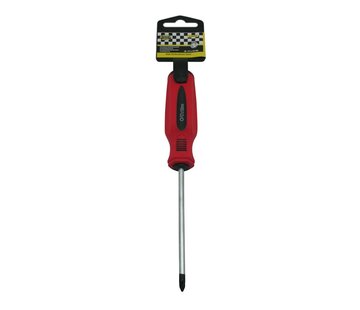 Benson Tools Schr. dr. Pozi PZ1 x 100 Rood/Zwart CrV - Duurzame Pozidriv PZ1 Schroevendraaier, 100mm Lengte