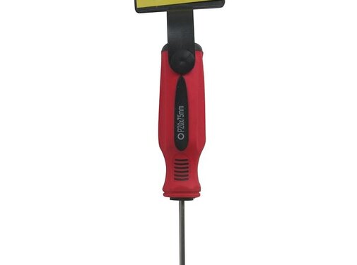 Benson Tools Schr. dr. Pozi PZ0 x 75 Rood/Zwart CrV - Compacte Pozidriv PZ0 Schroevendraaier, 75mm Lengte