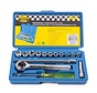Doppendoos 17 dlg - Dopsleutelset, Ratelset, Socketset in Kunststof Opbergdoos