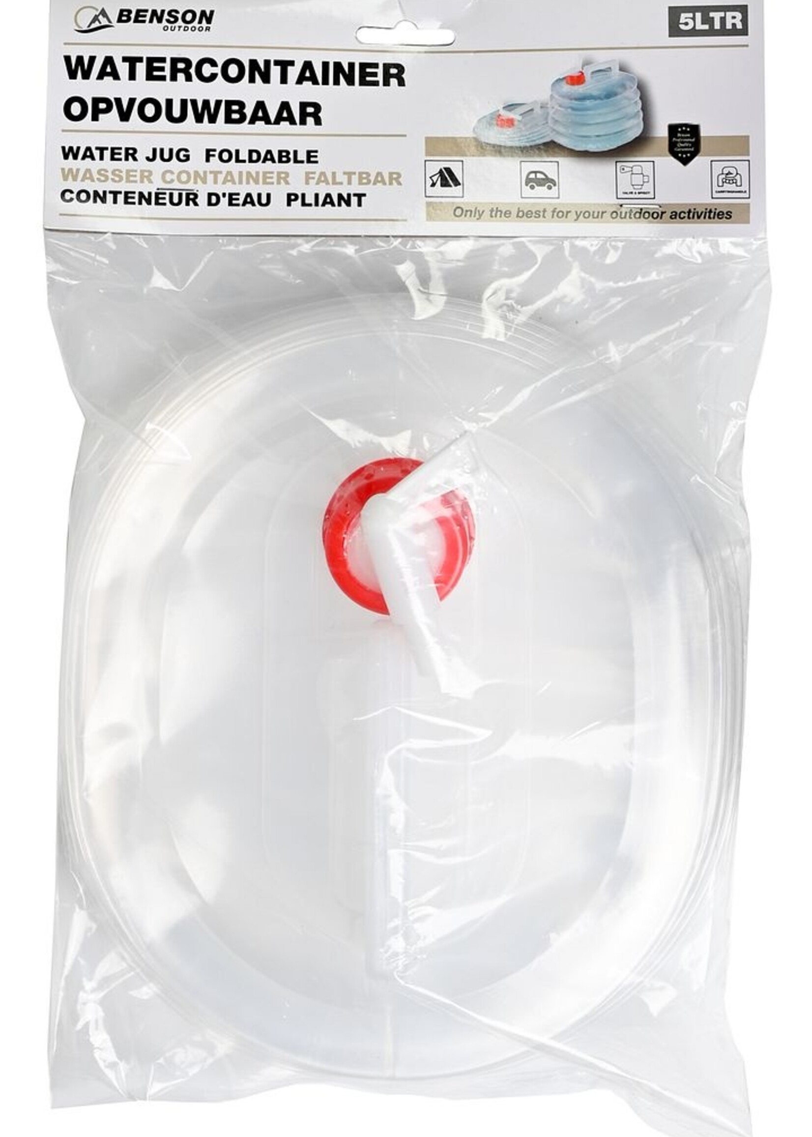Watercontainer 5 ltr Opvouwbaar - Compacte Jerrycan - Harmonica Wateropslag