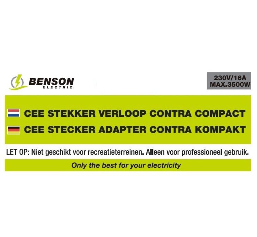 Cee Stekker Verloop Contra Compact - Cee Verloopstekker - Stekkeradapter