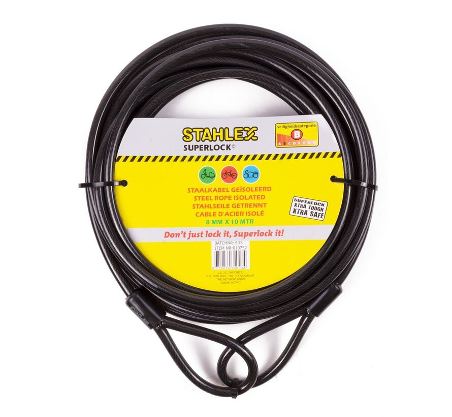 Staalkabel Geïsoleerd 10 Mtr x 8 mm
