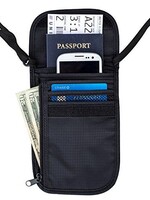 Benson Reisportemonnee Nek 17.5 x 14 cm Zwart