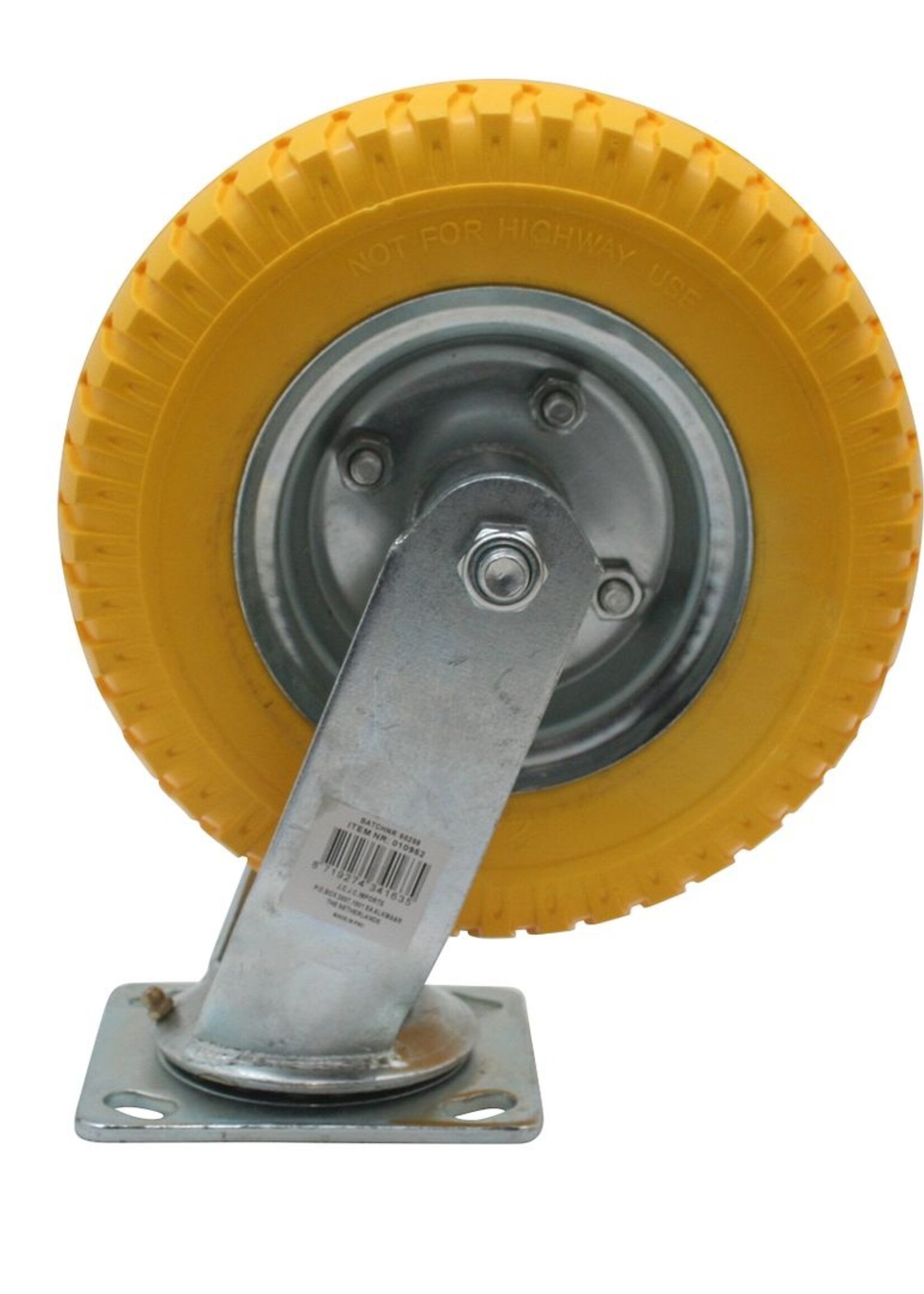 Benson Tools Zwenkwiel + PU Band 8" 2.50-4 - Draaibaar Wiel - Polyurethaan Wiel met Laadvermogen