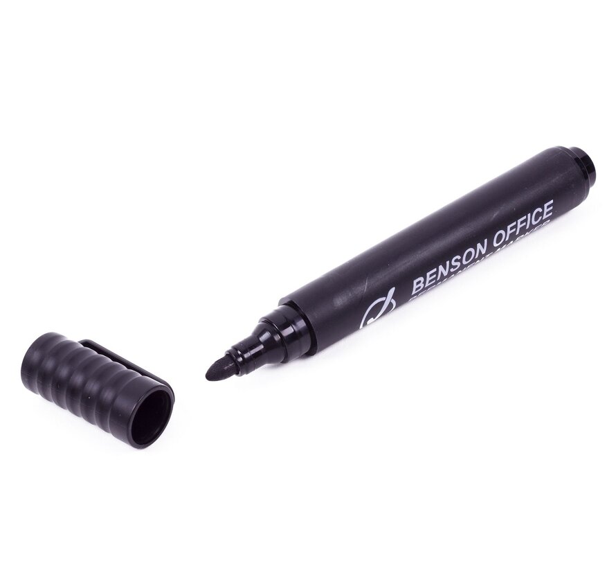 Merkstift Permanent 4 dlg Zwart Profi - Zwart Markers - Permanentstift Set Zwart