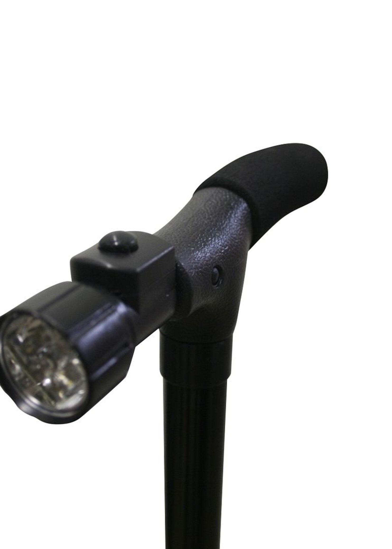 Wandelstok Easy Ergo + LED - Ergonomische Wandelstok voor Senioren - Zwart