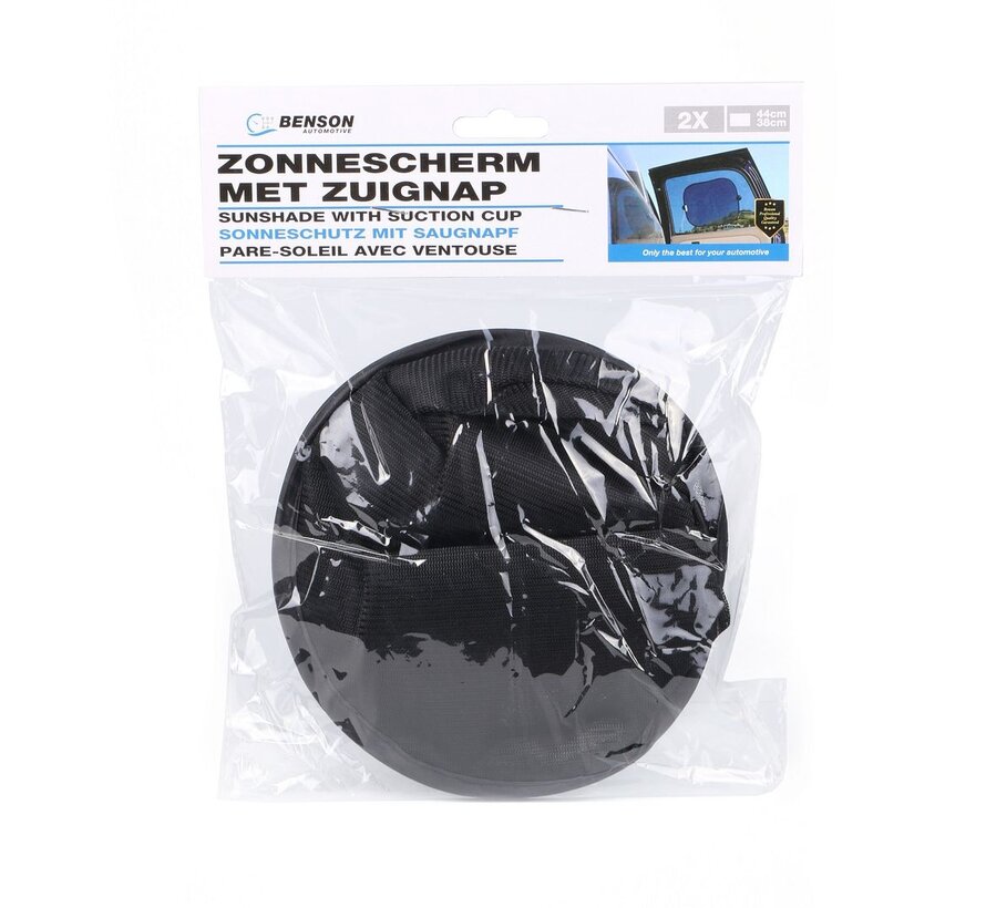 Auto Zonnescherm Zijraam + Zuignap 2 dlg – Auto Accessoires – 2 stuks