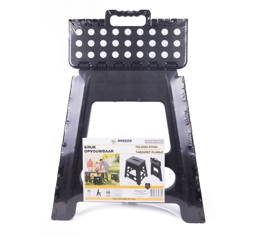 Kruk Opvouwbaar - Zwart Wit Groot - 120 kg