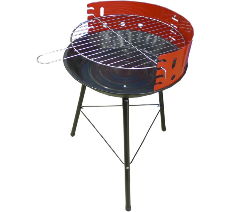 Barbecue 4-Level 36 x 36 x 51,5 cm - Verstelbare Grill - Traditionele Houtskoolbarbecue