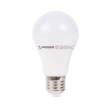 Benson Electric Led Lamp E27 A60 9W + Bewegingssensor Warm Wit