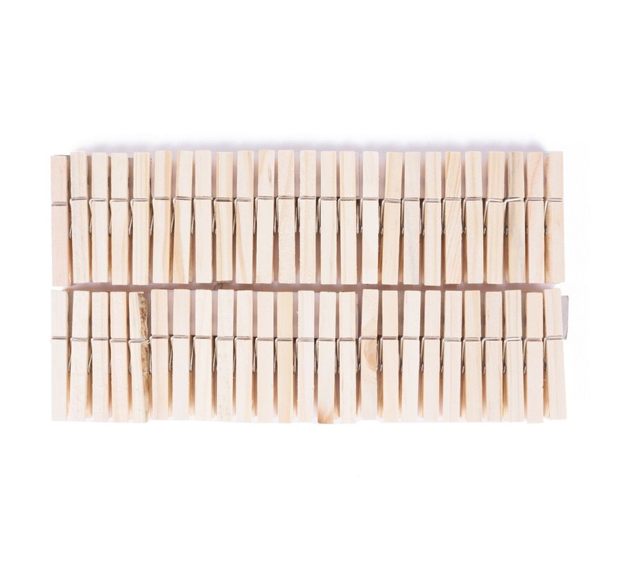 Wasknijper Hout 50 dlg - Houten Wasknijpers