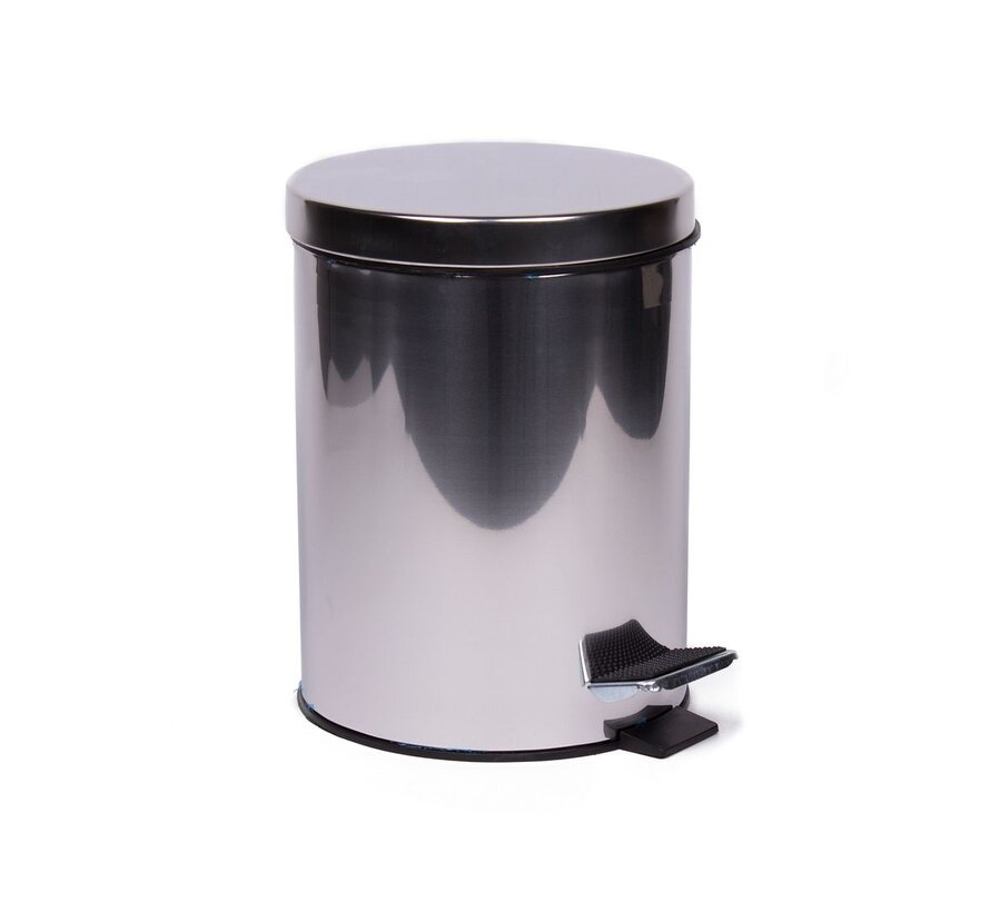 Prullenbak 5 Ltr RVS - Metaal Afvalbak 5 Liter