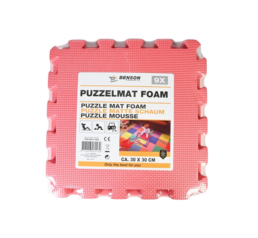 Puzzelmat Foam 30x30 cm 9 dlg - Puzzelmat Foam Mat