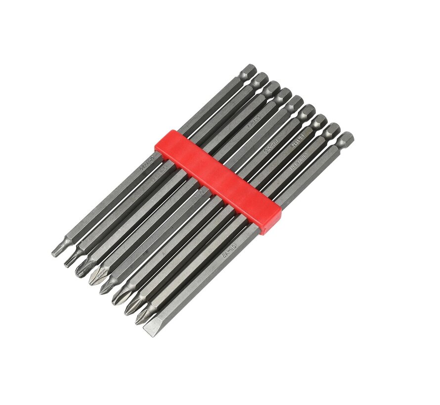 Bitset Mix 10 dlg PZ Torx PH 150 mm - Lange Bitset - Boorbitset