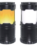 Campinglamp Flame Effect 2-in-1 Ø87 x 182 mm - Zwart