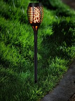 Benson Garden Tuinlamp Solar Fakkel 48,5 cm Flame Effect - Zwart