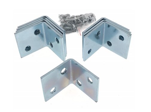 Benson Tools Ijzerwaren Versterkingshoek 8 dlg 30 x 30 x 30 mm - Haakse Verbindingshoek - Montagehoek