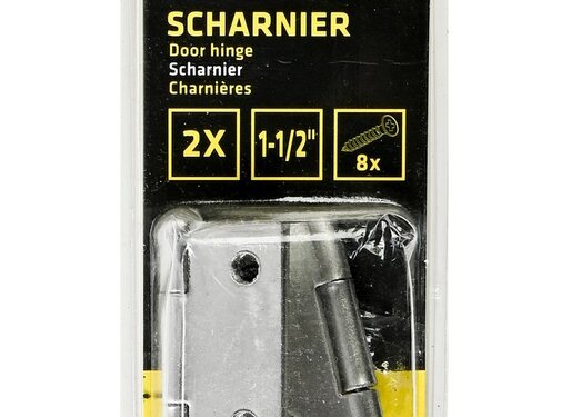 Benson Tools Scharnier 2 Dlg 1.5" Rvs - Scharnier Rvs