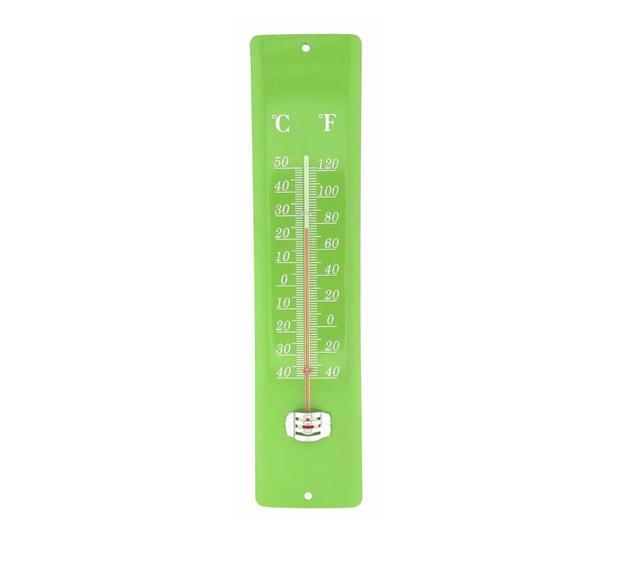 Thermometer Metaal 30cm Groen