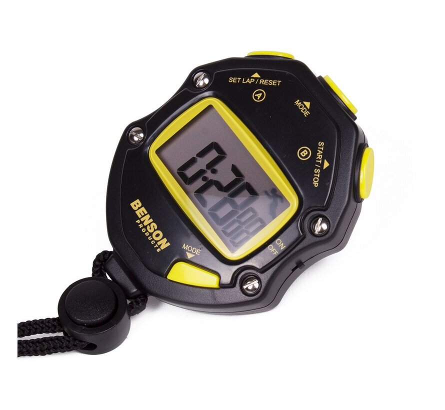 Stopwatch-1 1 Memory - Digitale Stopwatch – Zwart