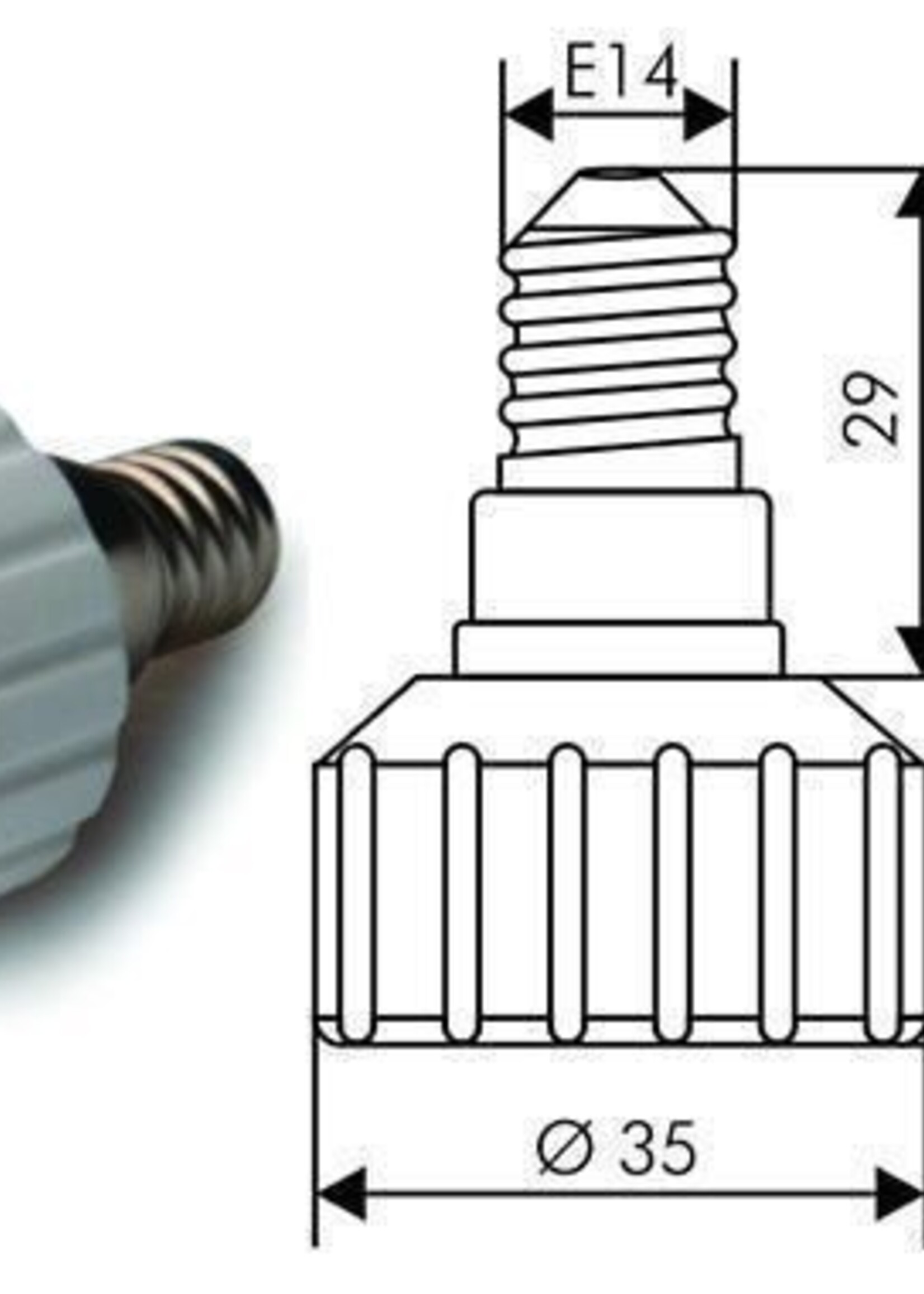 Benson Electric Verloop Fitting E14 naar GU10 - E14 naar GU10 Fitting converter - Adapter E14 naar GU11