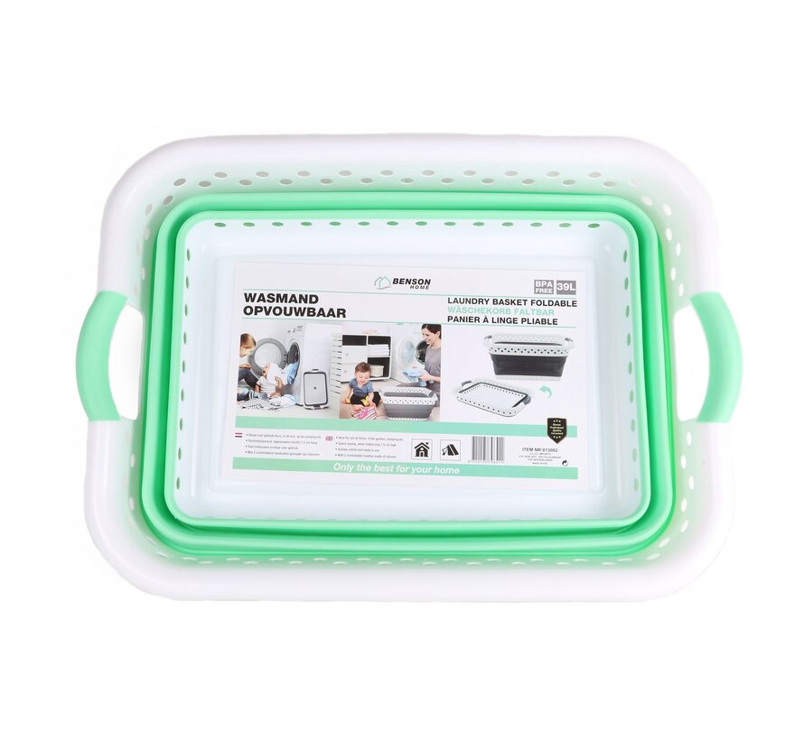 Wasmand Opvouwbaar - Inklapbare Wasmand – 39L