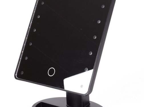 Spiegel Make-up 16 LED Dimbaar Zwart - Verlichte Make-up Spiegel