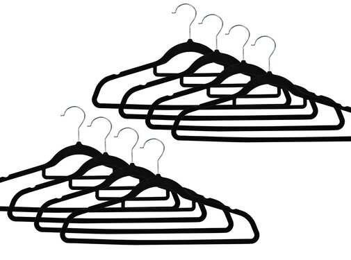 Benson Home Kledinghangers 10 Dlg Zwart Velours