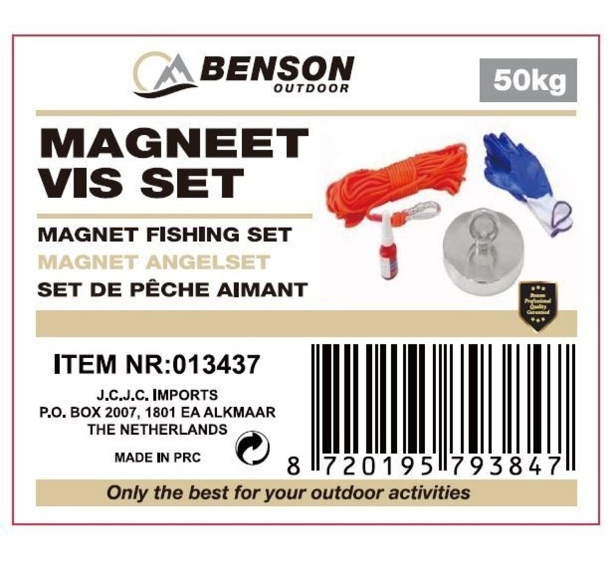 Magneet Vis Set 50 kg - Vismagneet - Magneetvissen Set