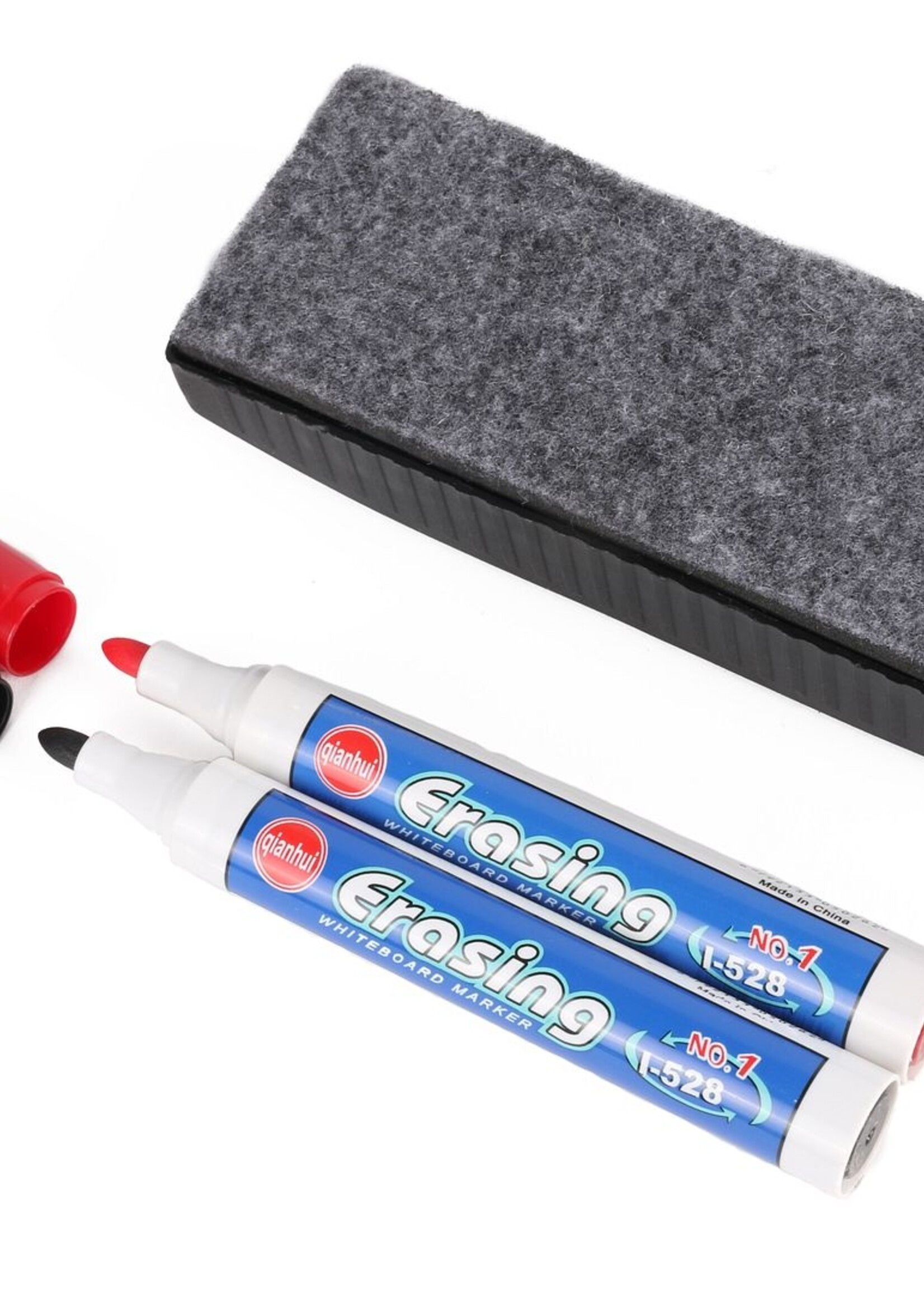Benson Whiteboard Wisser Magnetisch met 2 Stiften - Whiteboard Accessoires - Magnetische Wisser