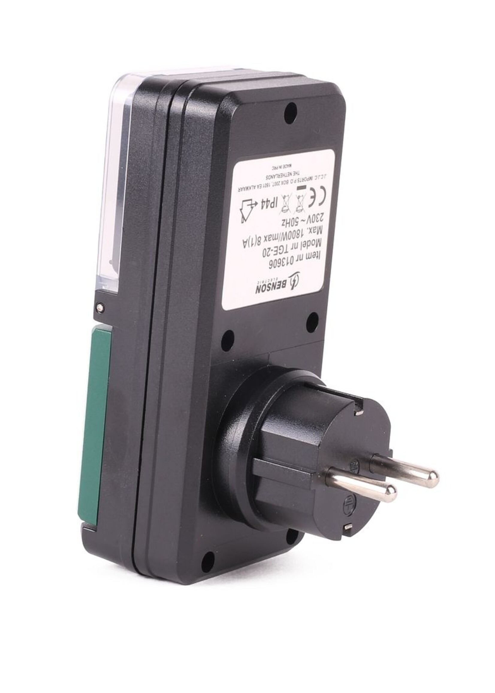 Benson Electric Tijdklok Digitaal voor Buiten - Zwart