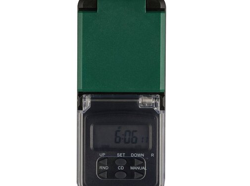 Benson Electric Tijdklok Digitaal voor Buiten - Zwart