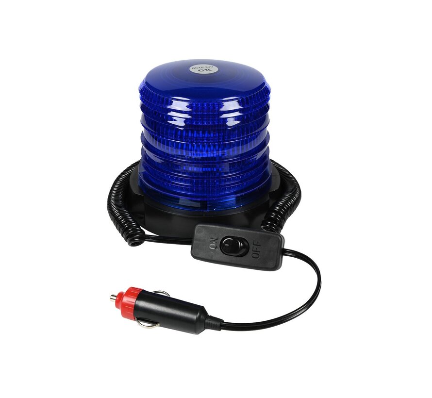 Led Zwaailamp Blauw 12V - Blauwe Led Lamp - 1 Stuk