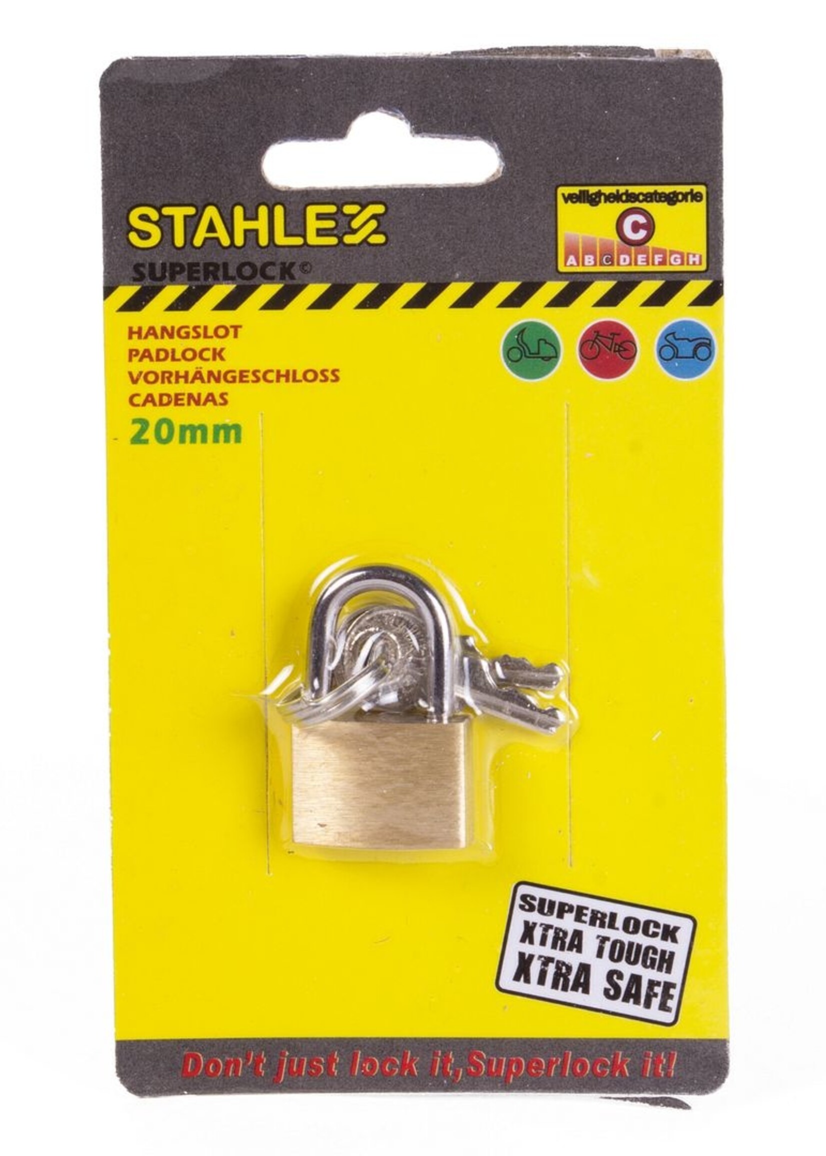 Stahlex Hangslot 20 mm Aktie - Mini Slot - Beveiligingsslot