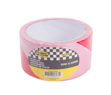 Benson Tools Afzetlint Rood/Wit 50 mtr - Markeerlint - Waarschuwingslint