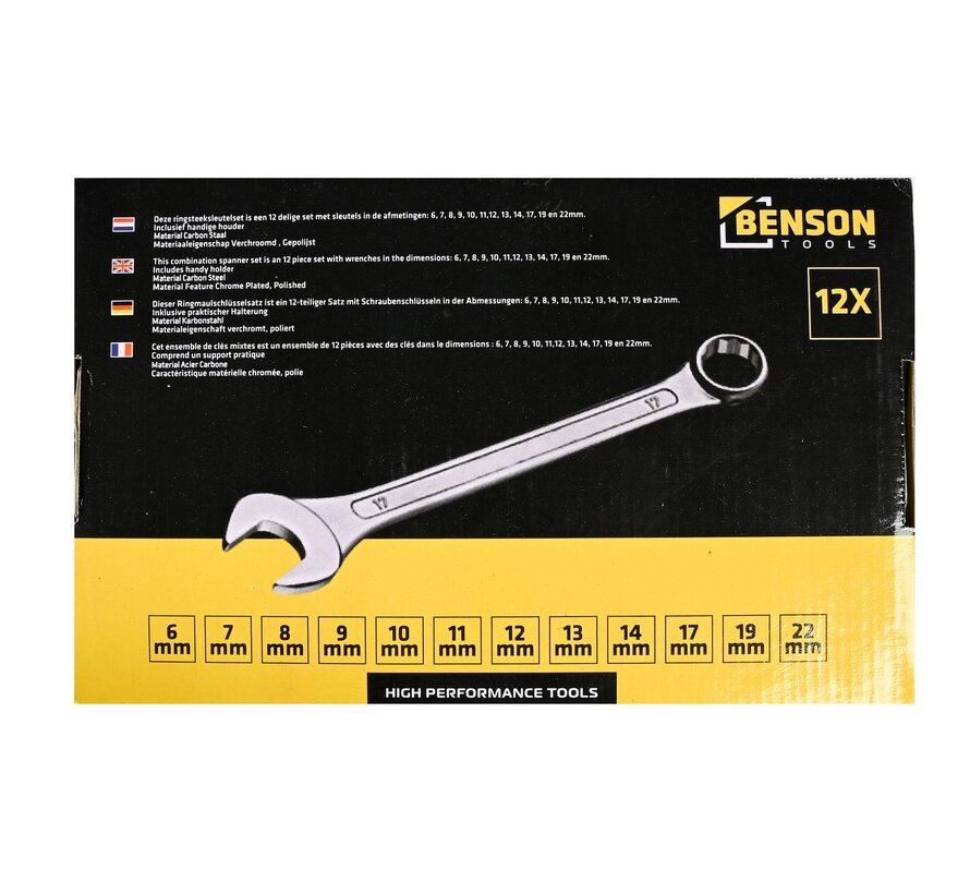 Ring-Steeksleutelset 12dlg PH - Ringsteeksleutels - 12 stuks
