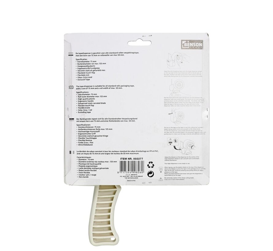 Tape Dispenser - Verpakkingstapehouder - Ergonomische Tapedispenser