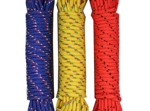 Benson Tools Touw Kleur 10 m x 6 mm - Veelkleurig Koord - Gl/Or/Blw Draad