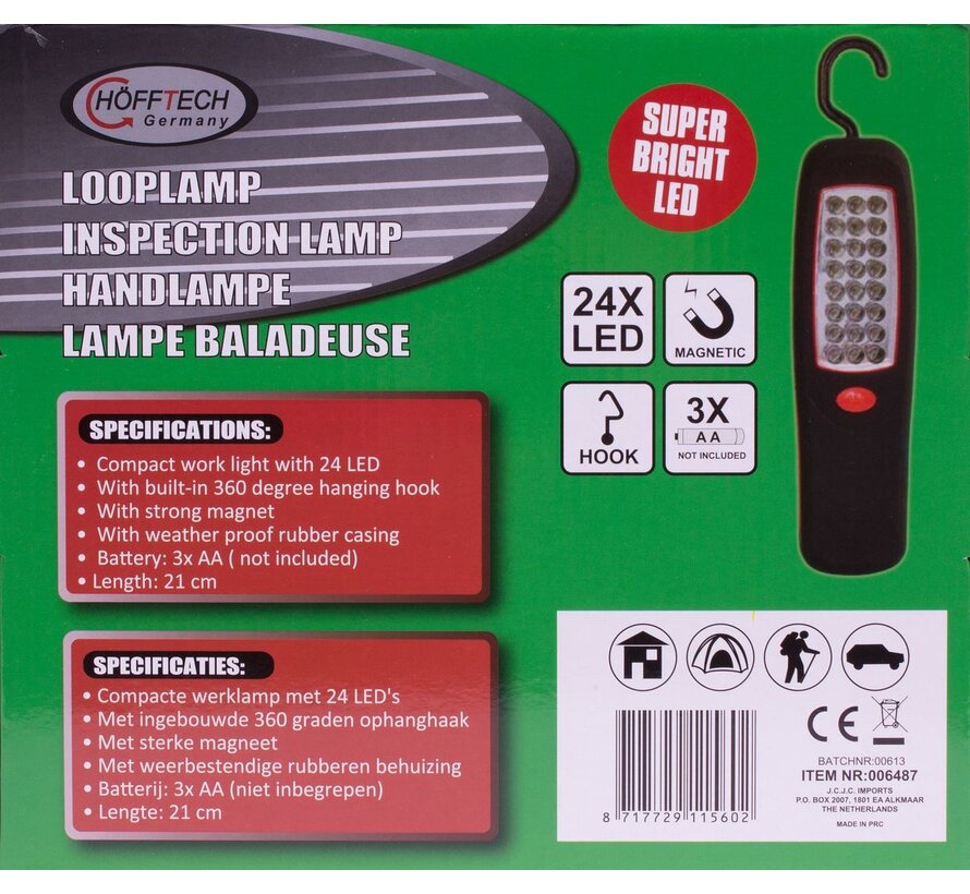 Looplamp 24 Led Rubber + Magneet - Looplamp 24 Led Rubber + Magneet